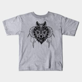 Wolf Dream Catcher Kids T-Shirt